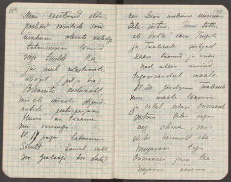 Mustvalge väljavõte käsitsi kirjutatud vihikusissekandest