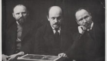 Ants Laikmaa, Nikolai Triik ja Kristjan Raud. Foto Parikas. ERM Fk 1273:2